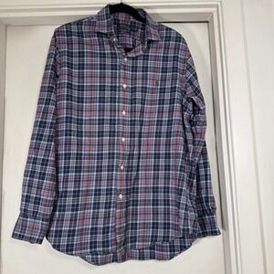 Polo Ralph Lauren Mens L Classic Fit Performance Flannel Plaid Button Down